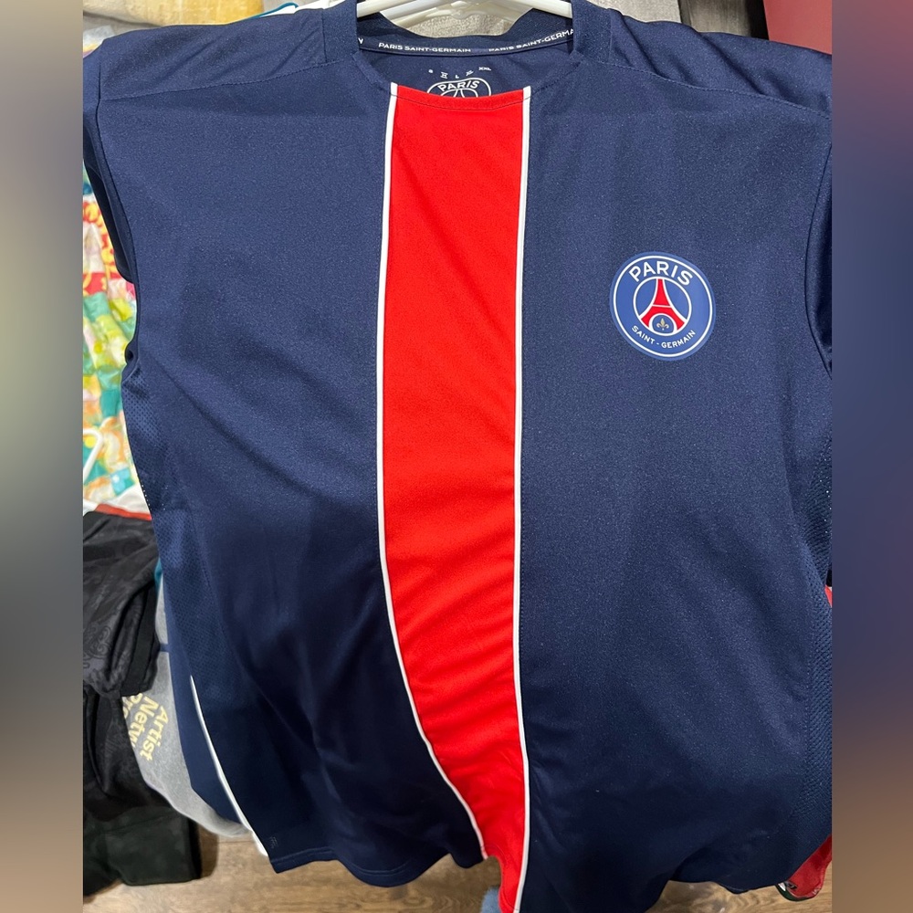 Paris Saint-Germain PSG Soccer Jersey Navy Red Size M